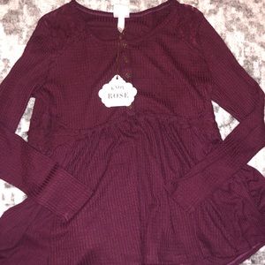 Burgundy Blouse